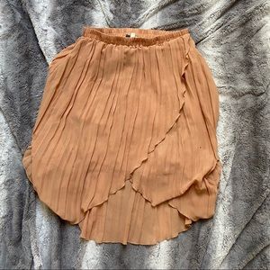 Hot and Delicious Tan High Low Skirt S